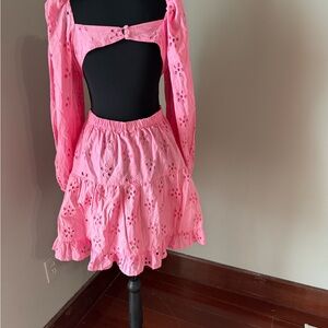 Oasis Pink Eyelet Kids Dress